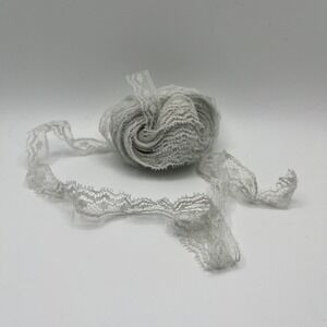 VTG Delicate Light Blue Lace Trim Embellishment Scrapbooking DIY‎ Crafts